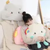 45cm Cute Rainbow Clouds Plush Pillow Lovely Expression Dolls for Sofa Cushion Home Decor for Girls Birthday Gifts