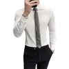 Men's Casual Shirts Plus Size 7XL 6XL 5XL Solid Business Formal Wear Long Sleeve Men Dress Shirts Simple All Match Slim Fit Casual Chemise Homme 230320