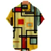 Freizeithemden für Herren, 3D-Hawaiihemd für Herren, 5XL, atmungsaktiv, Sommer-Nähte, Retro-Hemden für Herren, einreihige Knopfleiste, kurze Ärmel, Herrenoberteile 230317