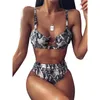 Kobiety stroje kąpielowe Summer Swimsuits Kobiety wyściełane push-up stanik stanik wysokiej talii na plaży kąpiel kąpielowy kostium femme plażowy zestaw bikini