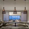 Lustres lustre en bambou Style japonais fait à la main créatif salle à manger El Restaurant vivant éclairage décoratif Lampe