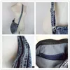 Kvällspåsar mode vintage jeans hobos enkel denim kvinnor hand crossbody messager handväska axel väska carteira bolsa feminina 230320