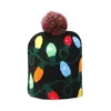 Christmas Decorations Funny LED Knitted Hat Warm Protective Cap Kids Adults Home Xmas Year Decoration