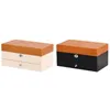 Jewelry Pouches Wooden Box Organizer With Drawer Glass Display Earring Ring Necklace Women