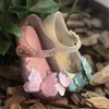 Sandali per bambini Sparkle Butterfly Jelly Shoes Original Mini Melissa Princess Beach Girls Fashion PVC Paillettes 230317