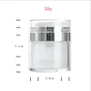 15g 30g 50g silver Empty Acrylic Cream Jars Cans Pot Top Press Style Vacuum Bottle Sample Vials Airless Cosmetic Container