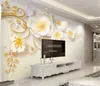 Tapety 3D Wallpaper HD stereo wytłoczona magnolia perła po ścianie malowidła ścienne