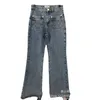 Kvinnors jeansdesigner Spring/Summer Front Pocket Diamond Stripe Micro FLAGE TASH RACK BEN BED PALLS Women J6M5