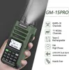 GM-15 PRO GMRS Radiouppgradering av UV-5R NOAA Vädermottagare Skanna Radioladdningsbar långväg tvåvägsradio med USB-C-laddare