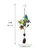 Figurines décoratives 1 pièces Creactive fer Art papillon carillons éoliens suspendus clochettes fenêtre cour jardin décor pour la fête des mères noël