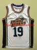 Mens Branco Basquete Jerseys Aaliyah # 19 Jersey Pedreiros Sexto Anual Rock N' Jock B-Ball Jam 1996 MTV Rock N Jock Costurado