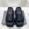 With Box Womens Slippers Taji Platform Slide Sandals Luxury Square Toe Designer Moccasins Outdoor Scuffs Size 35-40