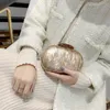 Evening Bags Goose Egg Clutch Oval Acrylic Pearl Bag Wedding Party Bride Handbag Purse Shoulder Wallet Drop 230317