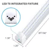 Tubos de LEDs Luz ligável Luz de 4 pés 8 pés 120W Lado duplo 4 linhas luzes de tubo VShaped Integrated BB Fixtures Warehouse Gargae Lampo