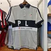 20232S Neue Kurzarm Britische Mode Reine Baumwolle Polos Shirt Kurzarm Lose Außenhandel Farbe Passenden Großhandel