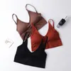 Bustiery gorsets kobiety pchaj stanik stanik fitness topy brassiere bralette żeńska rurka top bieliznę