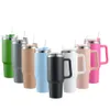 Water Bottles 40oz Mug Tumbler With Handle Insulated Lids Straw Stainless Steel Coffee Termos Cup Brand 230320