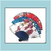 Party Favor Classical Chinese Style Fabric Fan Silk Folding Bamboo Hand Held Fans Wedding Birthday Favors Gifts Drop Delivery 2 Home Dhg7K