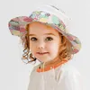 Été enfants seau chapeaux crème solaire respirant maille dessin animé dinosaure impression extérieur soleil pêcheur casquette Sunhat M4277