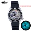 Wristwatches HEIMDALLR 62MAS Diving Watch Mineral Glass Luminous Dial NH35A Automatic Mechanical Wristwatch 300M Water Resistant