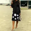 Vestidos casuais Africano For Women Dashiki Polka Dot Roupas Plus Tamanho Verão Verão Preto Preto Retro Bodycon Africa Dress