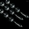 Chandelier Crystal Camal 10Pcs Clear 38mm Drop Prisms Pendants Octagonal Bead Hanging Lamp Lighting Part Suncatchers Strands DIY
