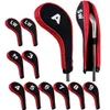 Altri prodotti da golf 12 pezzi di alta qualità in gomma neoprene Copri testa da golf Mazza da golf Putter in ferro Proteggi il numero del set stampato con cerniera Collo lungo 230317