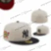 2023 Hommes Royal Blue Flowers Flat Peak Casquettes entièrement fermées Wrold Heart Baseball Sports Toutes les équipes Chapeaux ajustés en 7- Taille 8 Love Hustle VIP-06