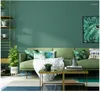 Wallpapers American Retro Pure Color Ink Dark Green Wallpaper Nordic Style Bedroom Living Room Sofa Background Wall Paper Modern