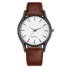 Wristwatches Trending Products Men Watch Minimalist Quartz Women Stainless Steel Dial Leather Belt Casual Clock Couple 2023