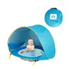 Nadmuchiwane pływaki rurki dziecięce namiot plażowy przenośny basen ochronę UV Schronienie słoneczne dla niemowląt na świeżym powietrzu grę basenowa gra domowa namiot zabawki 230320