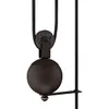 Iron Hill One-Light Pulley, Oil Rubbed Bronze Finish with Highlights and Metal Shade Indoor Pendant, 1, Black