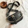 Bolso de cuero de lujo para mujer, bolso de cintura de alta calidad, cadena gruesa, bolso cruzado, bolso de pecho, cinturón femenino, bolso de marca de diseñador 220720