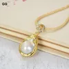 Pendentif Colliers GuaiGuai Bijoux 17 '' 18x26MM Naturel Blanc Keshi Baroque Perle Collier Pour Les Femmes