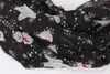 Sciarpe Santa Snow Pupazzo di neve Stampa Sciarpa Natale Donna Lady Sciarpe Protezione solare Garza Fazzoletto Inverno Femme Echarpe Femme1