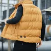 Men's Vests BROWON Brand Winter Coats Clothing 2023 Thickened Autumn Solid Color Korean Fashion Casual Fleece for 230320