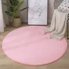 Carpet Sell Round Coral Velvet Color Water Absorption Sofa Memory Foam Bedroom Living Room Children rug Yoga Mat 230320