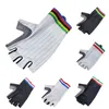 Luvas de ciclismo Luvas de ciclismo Pro Aero Mulheres equipes leves meio dedo dedo anti deslize de bicicleta de estrada à prova de choque Guantes Ciclismo 230317