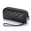 Evening Bags COMFORSKIN Lady Clutch First Layer Cowhide Double Zipper Largecapacity Diamond Leather Casual Small Handbag 230320