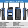 BaoFeng BF H7 Leistungsstarkes Walkie Talkie 10 W Tragbares CB-Radio FM-Transceiver Dualband-Funkgerät für Hunt Forest Be