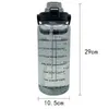 Water Bottles 2L Sports Water Bottle With Straw Portable Large Capacity Water Bottles Hiking Camping Bicycle Cold Water Jug With Time Markerr 230320