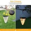 Solar Light Cone Form Hanging Lamp utomhus Waterproof Yard Chandelier Jul dekoration för Garden Garland Home