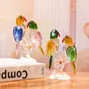 Crystal Elegant Arts Crafts Gifts Animal Bird Figurines Glass Paperweight Craft Miniature Ornament Kids Present Home Table Wedding Decor