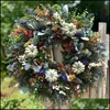 Juldekorationer Pumpa Wreath Decoration Wedding Halloween Garland Artificial Flower Door Fall Autumn Home Front Thanksgiving DHHGK