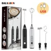 Andra köksverktyg Electric Milk Frothers Handheld Wireless Blender USB Mini Coffee Maker Whisk Mixer Cappuccino Cream Egg Beater Food 230320