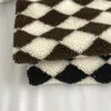 Blankets Ins Wind Black and White Diamond Grid Contrast Small Blanket Soft Breathable Office Nap Blanket To Keep Warm In Autumn Winter 230320