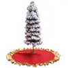 Décorations de Noël 36 "tabliers de jupes d'arbre avec bord à volants dorés pour couverture de tapis de Noël décoration de Base ornements Navidad 2023