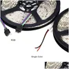 LED şeritler süper parlak 5m 5630 5050 3528 SMD 60led M Strip Işık Su Geçirmez Flexable 300led Serin Saf Sıcak Beyaz Kırmızı Mavi Yeşil 12 DHGHP