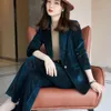 Damespakken Blazers Koreaanse Autumn Formele dames Hoogwaardige Velvet Blazer Women Business Suits With Sets Work Wear Office Uniform Pants Jacket 230320