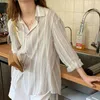 Women's Blouses Vintage Button Up Shirt Blouse For Women Korean Fall Fall Dessen